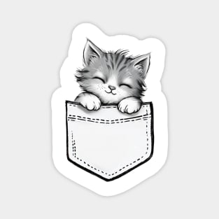 Pocket Cute Cat Magnet