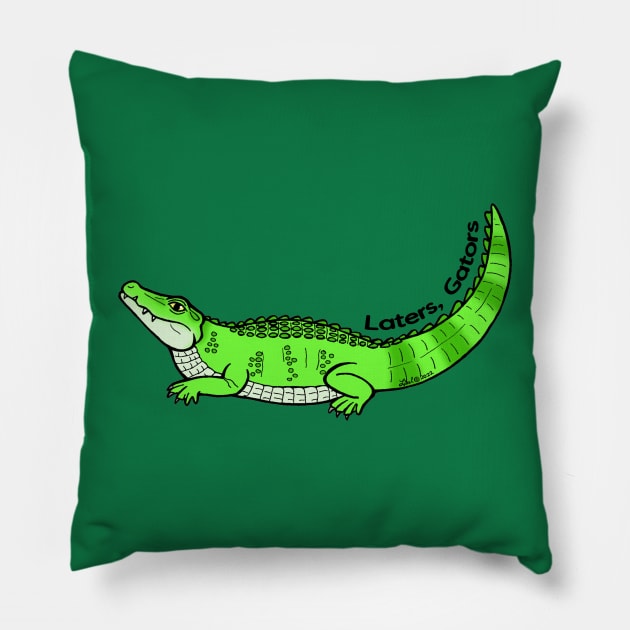 Laters Gators Pillow by HonuHoney