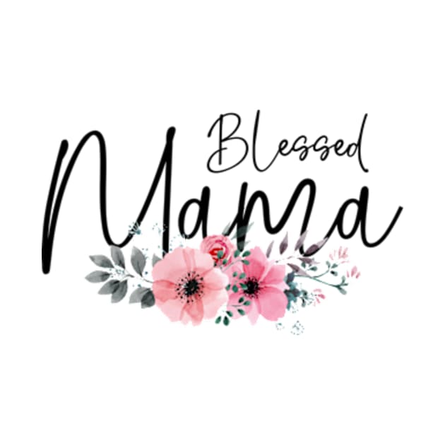 Funny Mom Shirts Women Blessed Mama T Shirt Mother's Day Present Tee Mom Life Shirt Casual Letter Print Short Sleeve Tops by Cheryle_brid1122