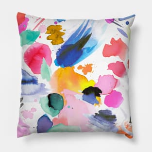 Pocket - Painterly Abstract Scribbles Multi Pillow