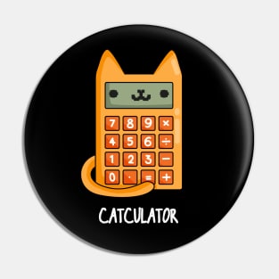 Cat-culator Funny Cat Calculator Puns Pin