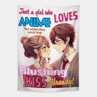 Just A Girl Who Loves Anime v1 - Modern Romance Kiss Tapestry