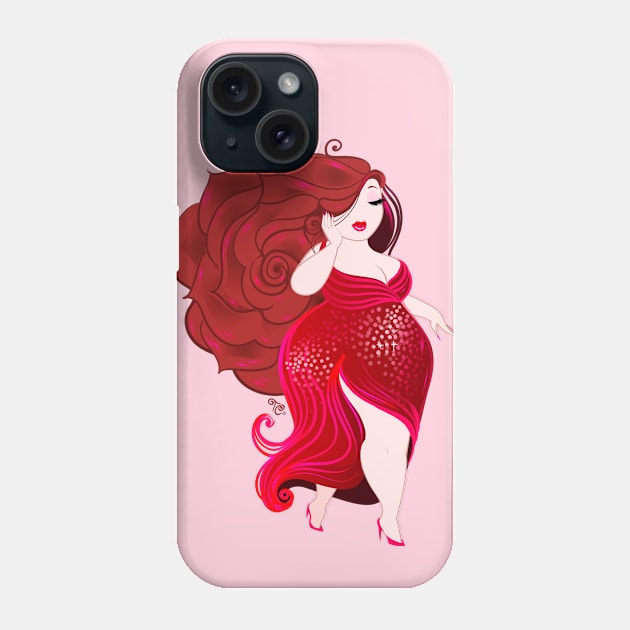 Rose Sparkle Phone Case by Toni Tees