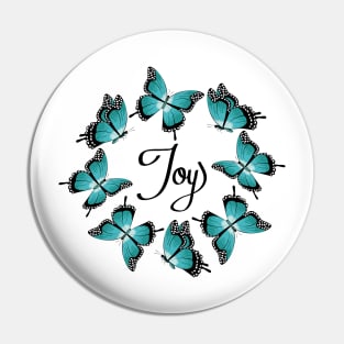 Joy - Blue Butterflies Pin