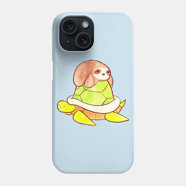 Little Sloth and Big Turtle Phone Case by saradaboru