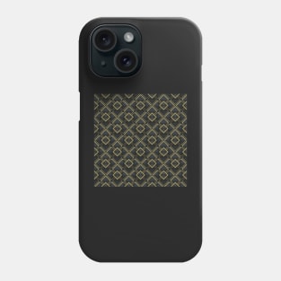 Mosaic Tile Black and Gold Phone Case