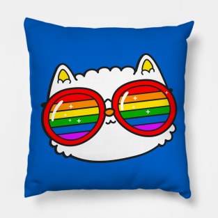 Rainbow Eyes Kitty Pillow