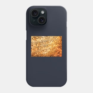 Egyptian Hieroglyphs Symbols Carved In Stone Phone Case