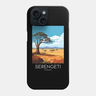 A Pop Art Travel Print of the Serengeti National Park - Tanzania Phone Case