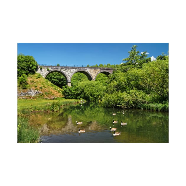 Headstone Viaduct & River Wye, Monsal Dale by galpinimages