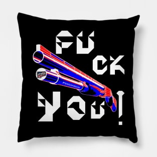 Fuck You, v. White Text Pillow