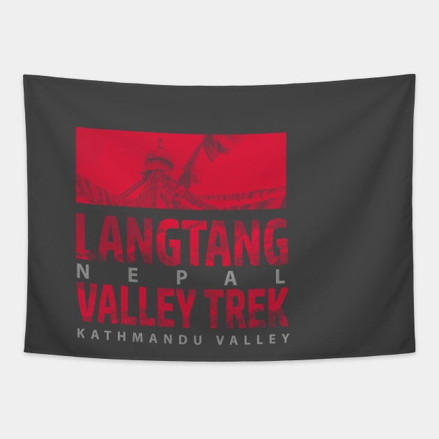 Langtang Valley Trek Nepal Tapestry by ICONZ80