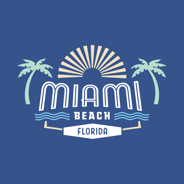 Miami Beach Florida - Miami Beach - T-Shirt | TeePublic