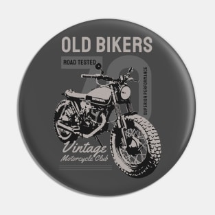 Old Bikers vintage 1970 motorcycle custom Pin