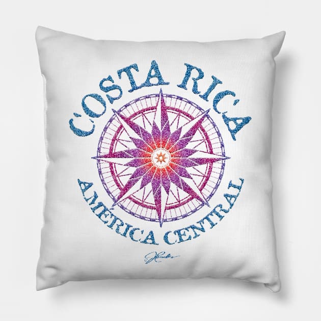 Costa Rica, Compass Rose Pillow by jcombs