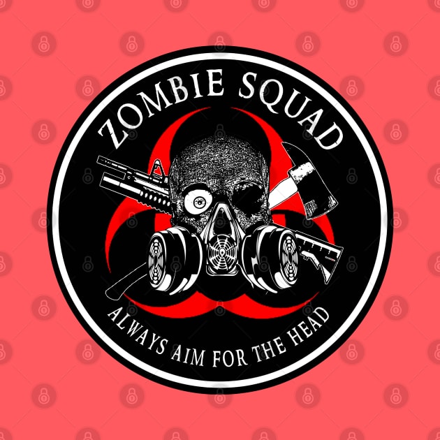 Biohazard Zombie Squad Always aim for the head Ring Patch outlined 2 by Ratherkool