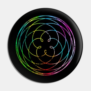 Rainbow Pentagram of Venus Pin