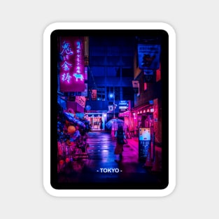 Tokyo Street Neon Synthwave Magnet