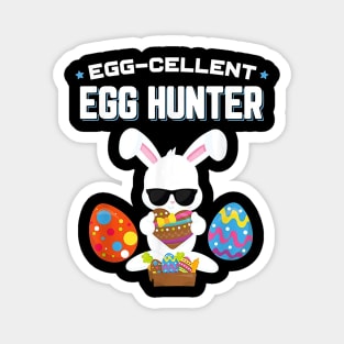 Egg-cellent Egg Hunter Easter Boys Girls Bunny Gift Magnet