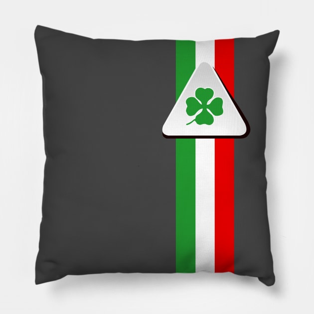 Alfa Romeo logo - Italian striping Pillow by Aurealis