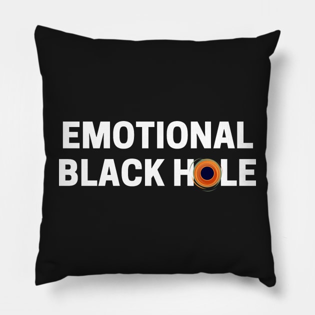 Emotional Black hole Pillow by CityNoir