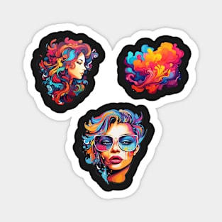 Beautiful Colorful Women Pack Magnet