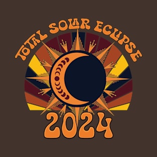 Retro Total Solar Eclipse - 2024 T-Shirt