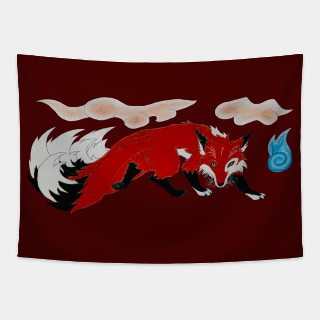 Kitsune Makka Tapestry by Lycoris ArtSpark