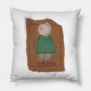 Brown paper boy Pillow