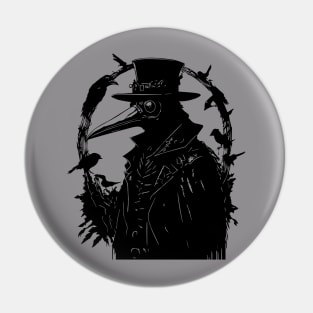 doctor plague with black crows Pin