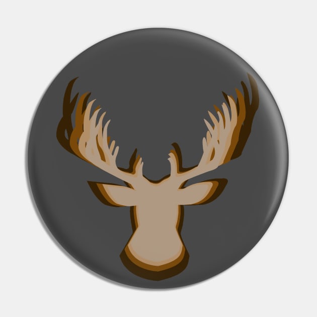 Multi colour stag Pin by shallotman