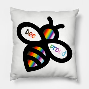 Bee Proud - POC Inclusive LGBT Flag bees Pillow