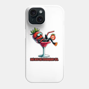 Strawberry Snorkeling - Dive into the Strawberry Sea Shirt Phone Case