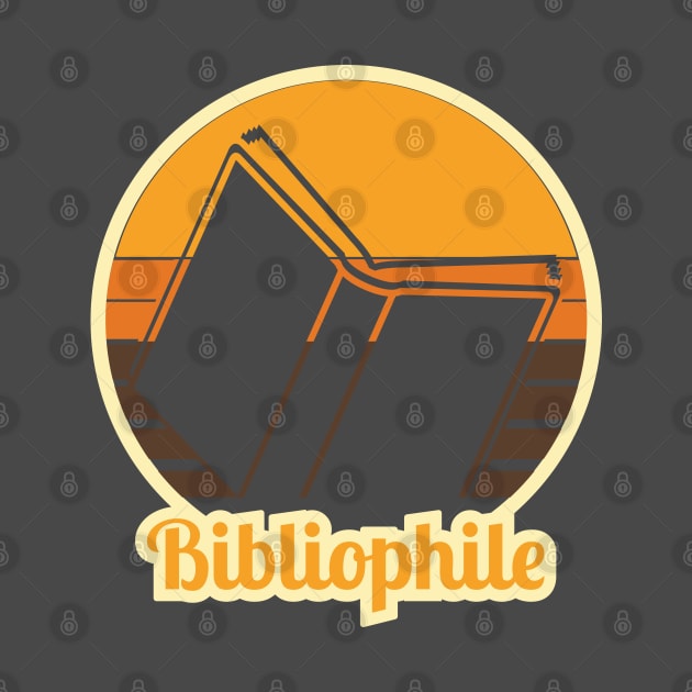 Retro Bibliophile Design Brown and Orange by RedRubi