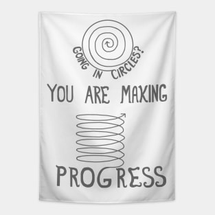 Inspirational Circle Progress Affirmation Tapestry