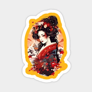 Geisha Beauty in Bloom Magnet