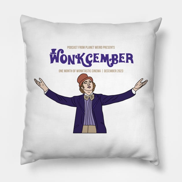 Wonkcember Pillow by PlanetWeirdPod