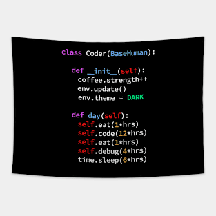 Python Class Eat Code Sleep Repeat - Funny Coding Tapestry