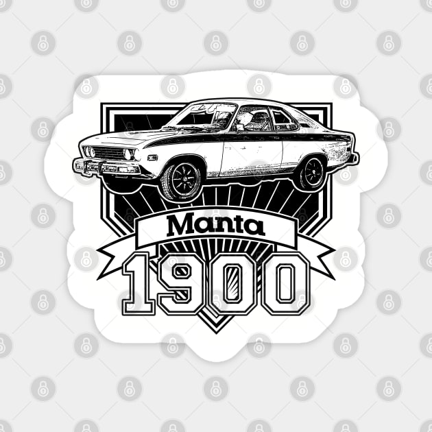 Opel Manta 1900 Magnet by CoolCarVideos