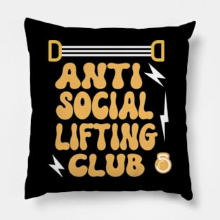 anti social lifting club Pillow