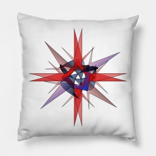 "Killer Virus" Abstract Geometric Design Pillow