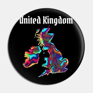 Psychedelic United Kingdom Pin