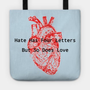 Love Conquers All: A Heartfelt Statement (Positive and clear) Tote