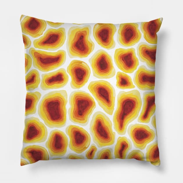 Watercolor Leopard Spots Pillow by Meirami Art 