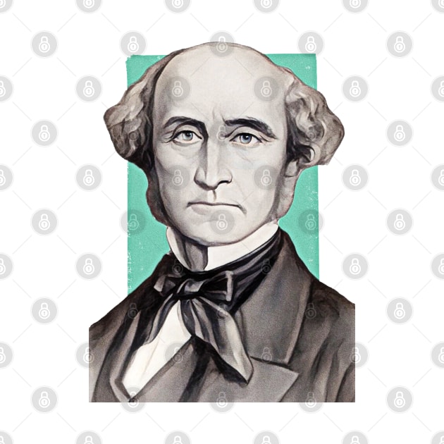 English Philosopher John Stuart Mill illustration by Litstoy 