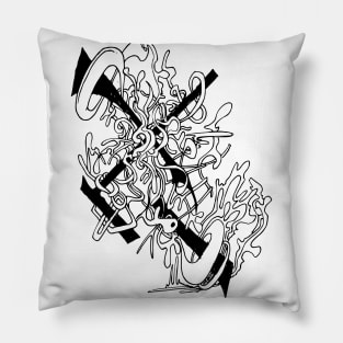 Abstract doodle line Pillow