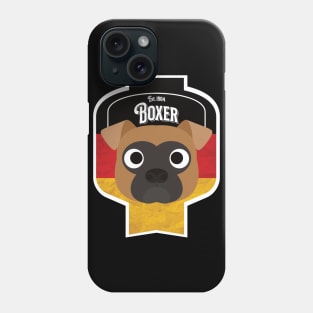 Boxer Dog - Distressed German Boxer Beer Label Design Phone Case