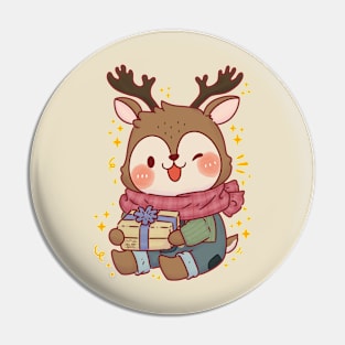 Cute Deer Present Pin