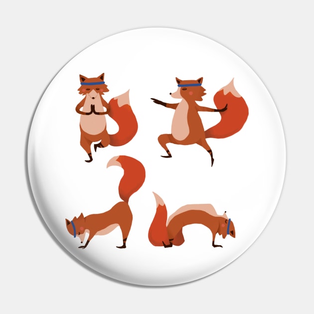 Fox Yoga Pin by underheaven
