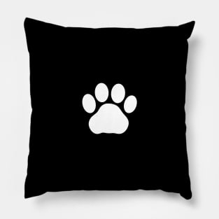 Cat paw print WHITE Pillow